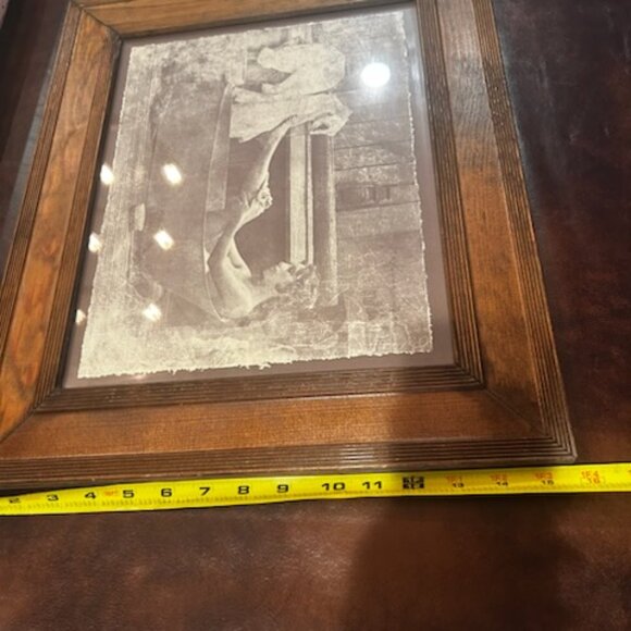Vintage R. Hendrickson Sepia "Indiana Art Print Portrait Framed Nude Woman - Picture 6 of 14